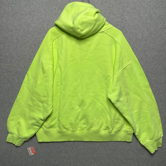 FP Movement Free People A Cut Above Buti Logo Oversized Hoodie Neon Green XL NWT - Picture 3 of 7